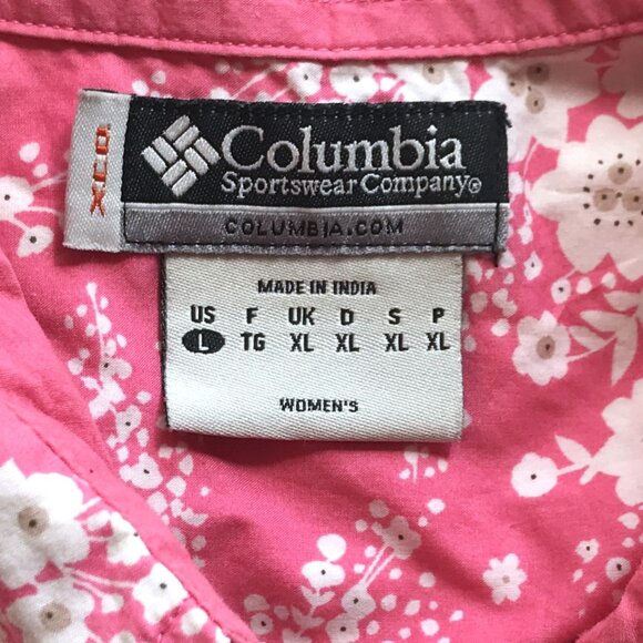 Columbia Women's Floral Button Down Lightweight Shirt L - Picture 7 of 8